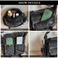 thumbnail image 6 of Sunyuer Women Vintage Washed Denim Messenger Bag, Large Capacity Casual Crossbody Shoulder Bag, Adjustable Strap Multi Pocket Fashion Denim Satchel Purse for Travel Daily Commute, 6 of 8