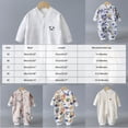 thumbnail image 3 of sdbrld Baby Pajamas Unisex Preemie Sleeper Newborn Long Sleeve Romper Bodysuit Infant Boys Fall Winter Clothes 0 3 6 9 12 18 Months Khaki Sizes 3-6 Months, 3 of 4