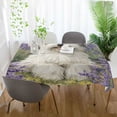 thumbnail image 4 of DEIARA Happy Havanese Dog Square Tablecloth 60×60in Polyester Fabric Tablecloth Washable Dust Resistant Wrinkle Resistant, 4 of 9