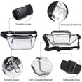 thumbnail image 4 of Riñonera transparente, bolsa transparente aprobada por el estadio, riñoneras pequeñas impermeables con correa ajustable para festivales, caminatas, eventos en estadios, días de juego, conciertos y, 4 of 7