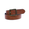 thumbnail image 2 of Men's Snap On 1 1/2" (38 mm) Rectangular Vintage Retro Leather Belt, 2 of 2