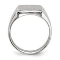 thumbnail image 2 of 14k White Gold Polished Solid Back Signet Ring Size 10 Ring for Women - 13.1 Grams, 2 of 6