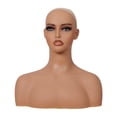 thumbnail image 2 of Cabeza De Maniquí Y Hombros, Busto De Cabeza De PVC Para Sombrero, Gafas De Sol, Collares De Maquillaje, 2 of 9