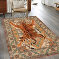 thumbnail image 3 of Tiger Retro Kitchen Runner Rug 2.7x5 Washable Runners for Hallway Non Slip Orange Boho Animal Ethnic Tribal Floral Large Area Rug Indoor Floor Carpet for Bathroom Laundry Entryway Bedroom Living Room, 3 of 9