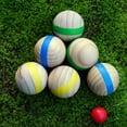 thumbnail image 4 of EASTIN 1 Set French Style Bocce Game Wood Balls for Children Summer Activities 2.8in, 4 of 8