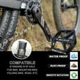thumbnail image 5 of BUCKLOS MTB Pedals Mountain Bike Pedals Platform 9/16” Lightweight Non-Slip Cycling Double DU Sealed Bearing Flat Pedals with 16 Anti-Skid Pins, 5 of 7