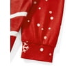 thumbnail image 6 of Elippeo Christmas Family Pajamas Matching Set Letter Snowman Print Long Sleeve Tops and Plaid Pants Sleepwear, 6 of 10