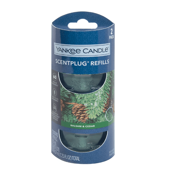 Yankee Candle Balsam & Cedar Scentplug Refill, 2-Pack