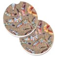 thumbnail image 1 of Ensemble Crevettes de 2 Sous-Verres Porte-Gobelets, 1 of 1