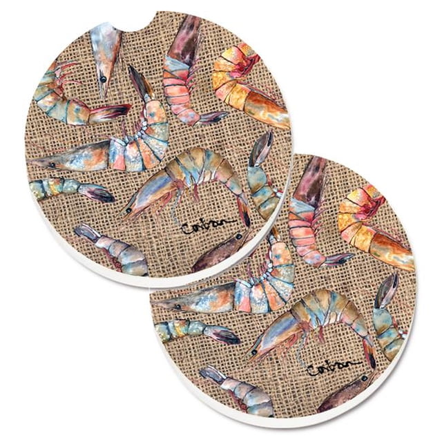 Ensemble Crevettes de 2 Sous-Verres Porte-Gobelets