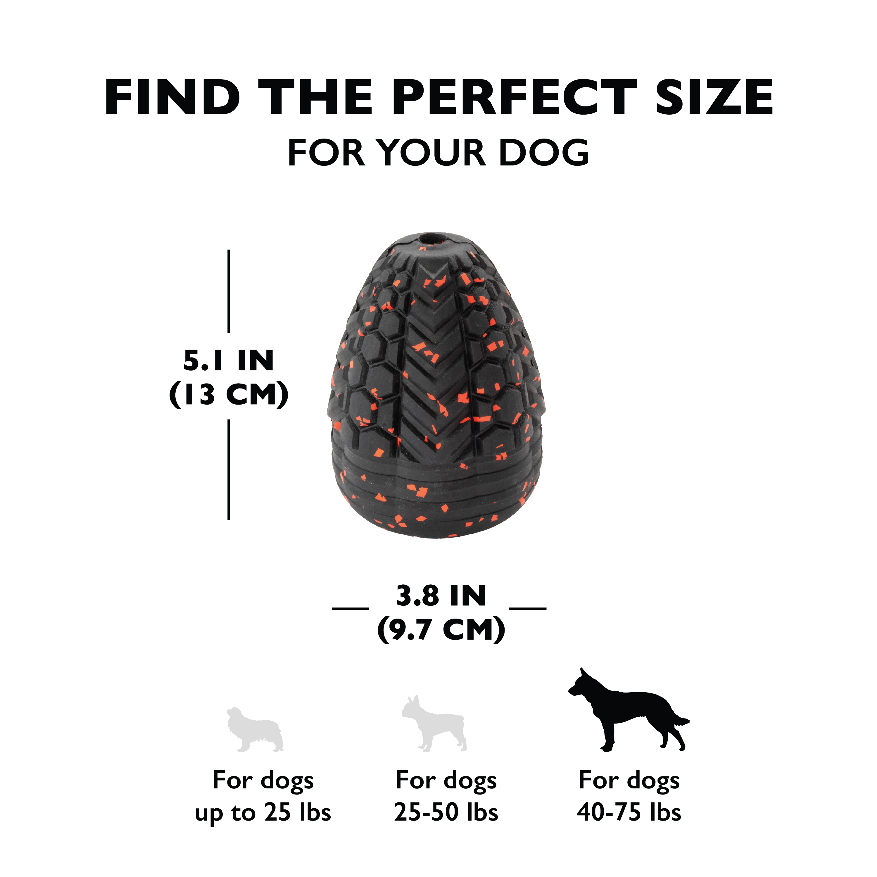 Mammoth Supreme Treater Durable Rubber Dog Toy, XL