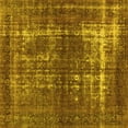 thumbnail image 1 of Ahgly Company Machine Washable Indoor Square Persian Yellow Bohemian Area Rugs, 4' Square, 1 of 4