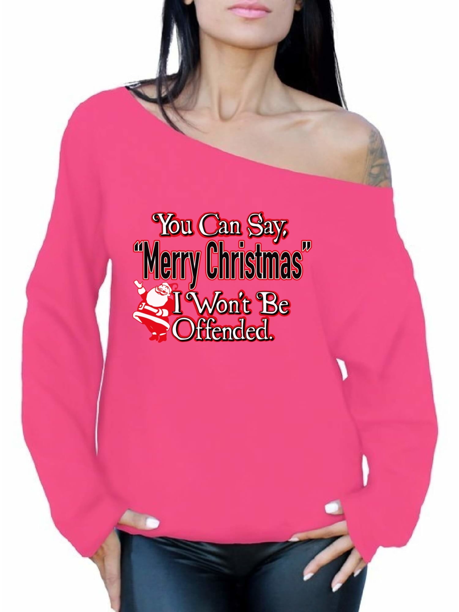 Shoulder Sweatshirt Sweater Slouchy 