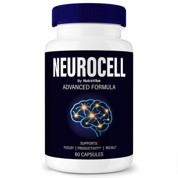 Neurocell Pills – Daily Formula with a Natural Blend to Help Maintain Focus, Memory & Concentration | Clean, Gentle, Easy-to-Swallow Capsules for Everyday Sharpness (60 Capsules)