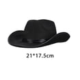 thumbnail image 7 of Western Wear Cowboy Hat and Bandanna Square Hair Scarf Big Brim Cap Cowgirl Hat for Adults Women and Men Performance Camping Cosplay , Black, 7 of 7