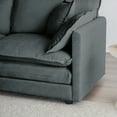 thumbnail image 6 of Modern Gray Chenille Fabric Single Sofa 85cm with Solid Wood Frame, 6 of 10