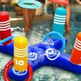 thumbnail image 5 of Inflatable Pool Ring Toss Games Kit With Rings Multiplayer Pool Throwing Game Kids Family Water Fun Beach Party Toys, 5 of 5