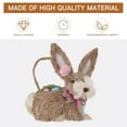 thumbnail image 5 of Tineasur Handwoven Straw Bunny Decor Light Brown Rabbit Ornament for Tabletop and Outdoor Use, 5 of 8