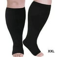 thumbnail image 3 of xinxixnxx 2 Pairs Compression Socks Wide Calf Skin Color Multicolored Practical Knee-High Support Foot Compressor Black/Toe XXL, 3 of 6