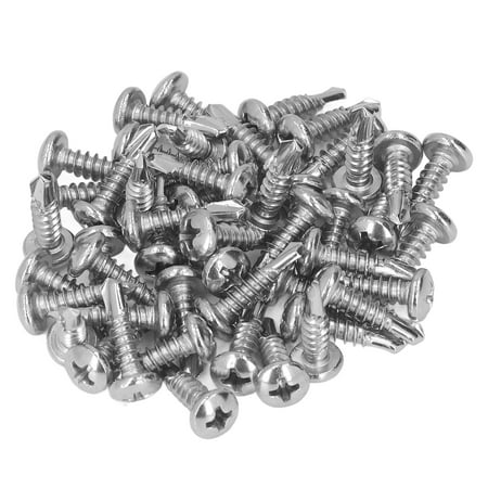 

200PCS Round Head Drill Screws 304 Stainless Steel Self Drilling Screw Fastener M4.2x16