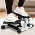 thumbnail image 6 of Ecarpat Fitness Stepper, Portable Hydraulic Fitness Stepper with Resistance Bands and Silent Design for Total Body Workout, Weight Capacity 300LBS, 11.3"L x 12.6"W x 7.8"H, White, 6 of 7