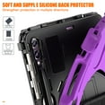 thumbnail image 3 of XYX Case for Samsung Galaxy Tab S9 FE+ 12.4 inch SM-X610/SM-X616B with 360 Degree Rotating, Hand Strap, Shoulder Strap, Purple, 3 of 7