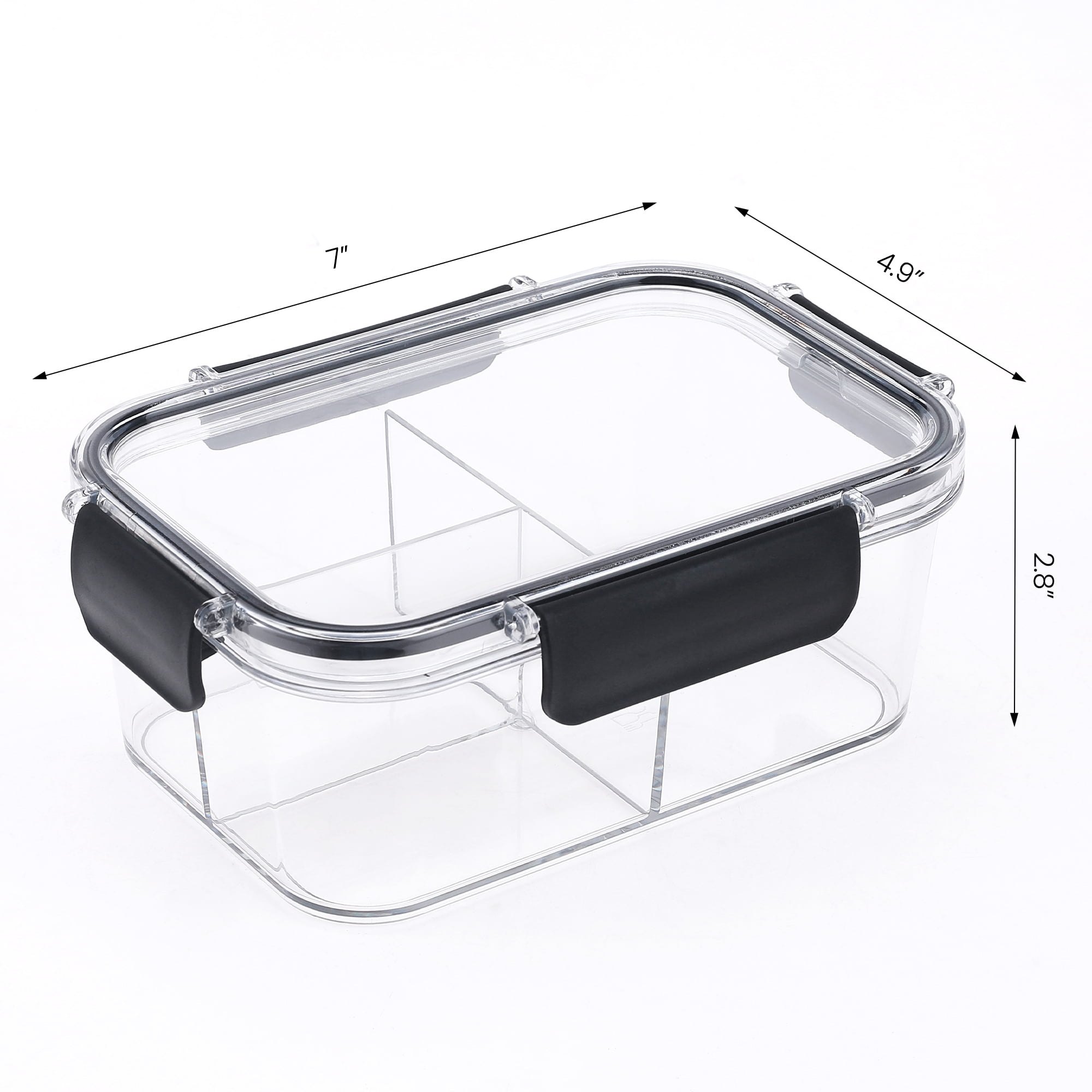 Unique Bargains 5 Packs Food Storage Containers Leakproof Lunch Box 27 oz With-Grid