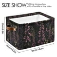 thumbnail image 4 of Yayeee 2 Pack Canvas Storage Basket with Handles for Shelves Fabric Bins Closet Organizer, Dark Gothic Floral, 4 of 8