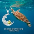 thumbnail image 5 of SOULMEET Turtle Birthstone Necklace Ocean Turtle Pendant Necklace Jewelry Gift for Her Women, 5 of 10