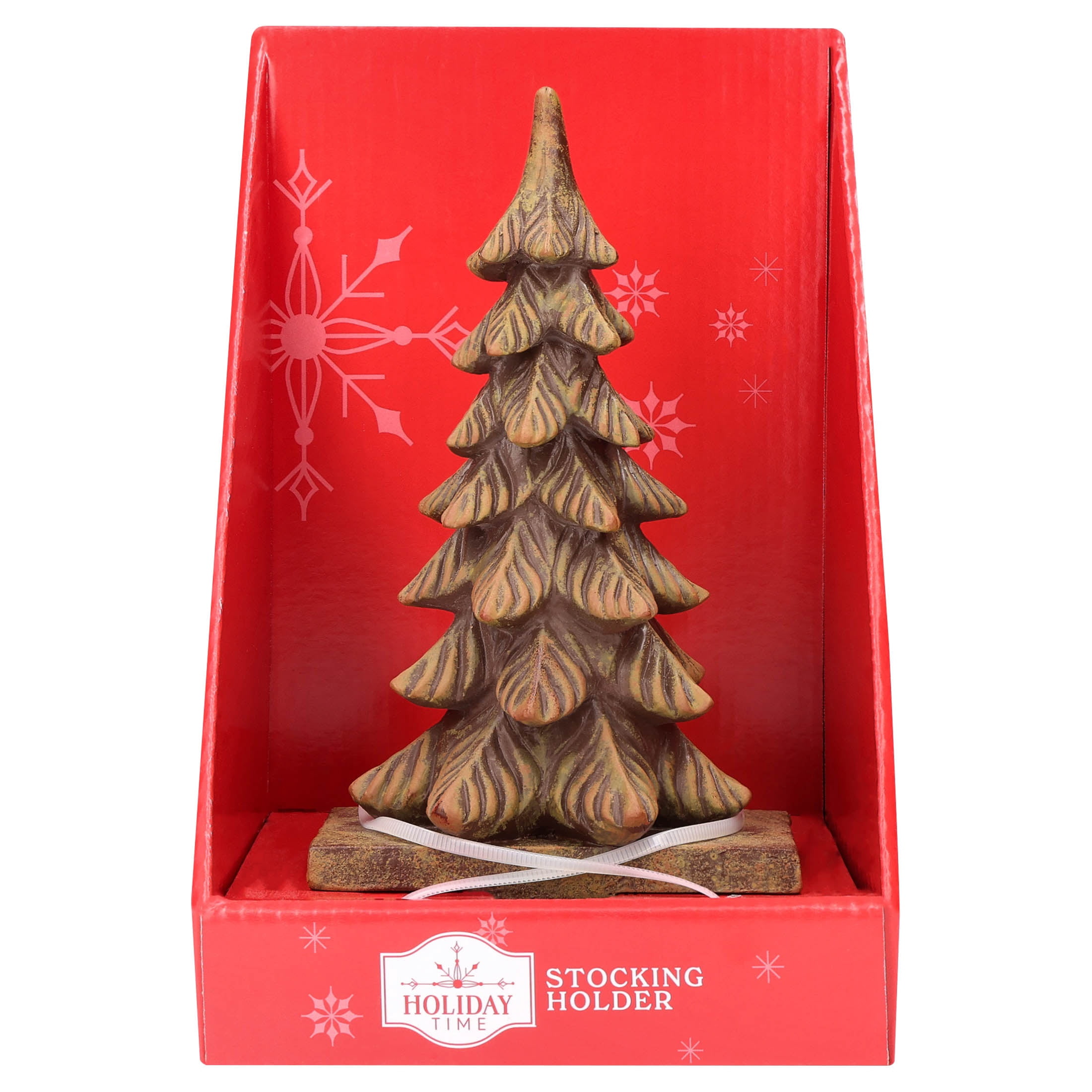 Brown Tree Christmas Stocking Holder, 8.5", by Holiday Time