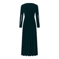 thumbnail image 5 of MIUOWANP Elegant Dresses for Women Formal Ladies Temperament Casual Long Sleeve Hot Diamond Long Dress, 5 of 5