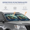 thumbnail image 4 of Naloa Surfing Turtle Print 2-Piece Windshield Sunshade,Foldable Car Front Window Sun Shades,for Most Sedans SUV Truck-Small, 4 of 6