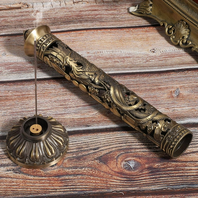 1 Pc Wooden Incense Burner Box Coffin Hinged Style Burning