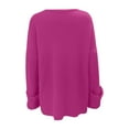 thumbnail image 5 of zaveiop Women's Oversized Sweaters Fuzzy Chunky Warm Pullover Sweater (Hot Pink, L), 5 of 7