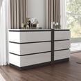 thumbnail image 3 of Furniture of America Misti Contemporary Solid Wood 6-Drawer Dresser in White, 3 of 4