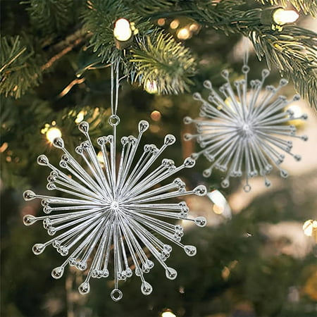 

TMOYZQ Christmas Decorations Indoor Outdoor Christmas Tree Decoration Snowflake Pendant Winter Background Decoration Christmas Gift