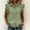 A304 Army Green, variant on Womens Button Down Shirts Collared V Neck Flutter Short Sleeve Solid Color Breathable Blouse Tops Regular Fit Elegant Casual Work Office Business Shirts