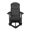 thumbnail image 6 of Mosbrisa HIPS Swivel Patio Glider, Poly Lumber Weather Resistant Outdoor Chair, for Patio, Porch, Yard (Black), 6 of 9