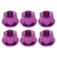 thumbnail image 1 of Ofertas Únicas Tuerca de Eje de Rueda de Motocicleta M12*1.25 Tuerca de Eje Púrpura Aleación de Titanio GR5 para Coches/Motocicletas/Bicicletas 6 Pcs, 1 of 6