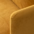 thumbnail image 6 of Accent Chair with One Pillow, Modern Cotton Linen Armchair with Golden Metal Legs, Sofa Chair for Living Room Reading Room Bedroom, Yellow, 6 of 6