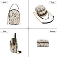 thumbnail image 3 of FORMRS Crossbody Bag for Women Quilted Travel Shoulder Cell Phone Purse with Chain Strap Handbag, Beige Whimsical Leaves, 3 of 7