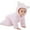 Pink, variant on Newborn Baby Fleece Footed Jumpsuit Bear Ear Snowsuit Hooded Romper for Infant Boy Girl 0-12 Months