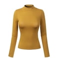 thumbnail image 1 of MixMatchy Women's Solid Tight Fit Lightweight Long Sleeves Mock Neck Top, 1 of 3