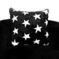 thumbnail image 2 of Plutus Brands Black and White Plutus Stars Soft Animal Faux Fur Luxury Throw Pillow 22 in x 22in, Double Sided 22" x 22", 2 of 3