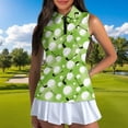 thumbnail image 3 of KUIFORTI Matching Couple Sport Shirts Quarter Zip Golf Tennis Tank Top Women's Matching Hawaiian Golf Shirt for Couple Racerback Design Green, 3 of 6