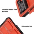 thumbnail image 3 of Camera Battery Memory Card Case, Memory Card Hard Protector Case Water-Resistant Anti-Shock Compact Camera Battery Card Storage Box for 3 Camera Batteries 3 XQD or 3 CF Cards 6 SD Cards（Orange）, 3 of 5