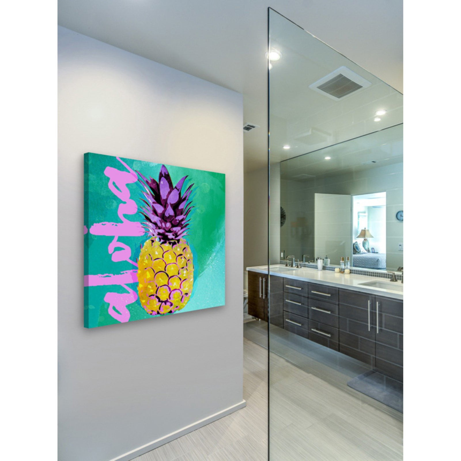 Marmont Hill 'Pineapple Aloha' by Rick Martin Painting Print on Wrapped Canvas
