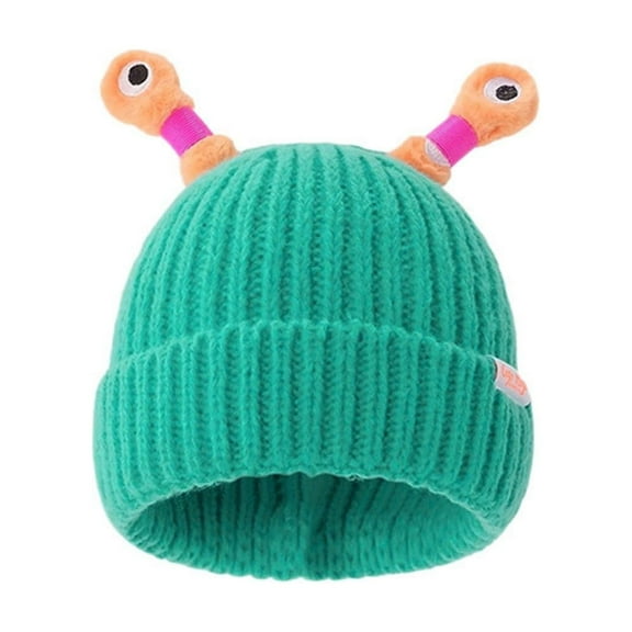 Tao Tao Women Cute Glowing Little Monster Knit Hat, Cute Little Monster LED Knit Beanie, Funny Glowing Monster Knitted Hat Mint Green Free Size
