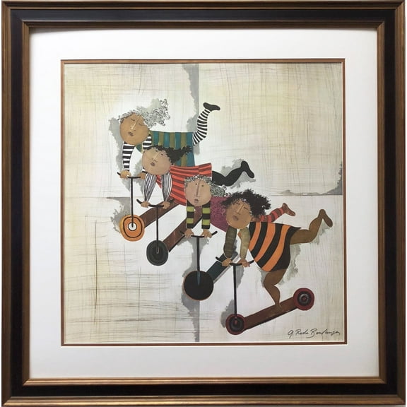 Graciela Rodo Boulanger "Les Trotinettes" Lithograph Newly Custom Framed Art Generic