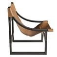 thumbnail image 3 of Lima Natural Top Grain Leather Sling Chair with Black Solid Wood Frame, 3 of 8
